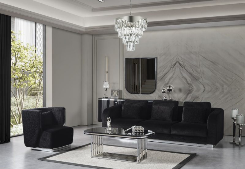 TESLA SİYAH KOLTUK TAKIMI