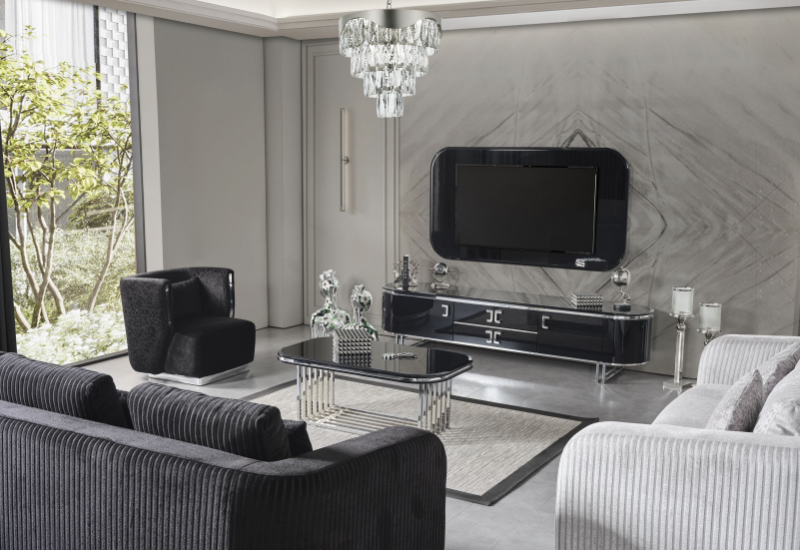 TESLA SİYAH ORTA SEHPA