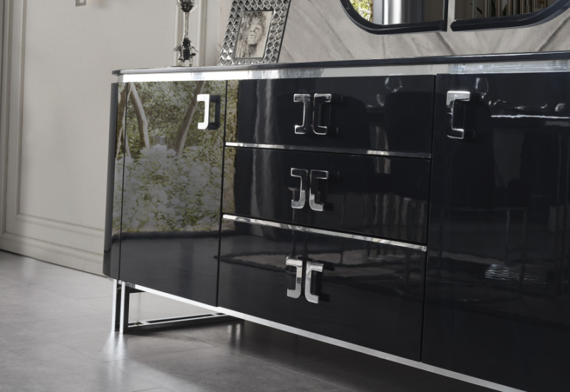 TESLA SİYAH YEMEK ODASI